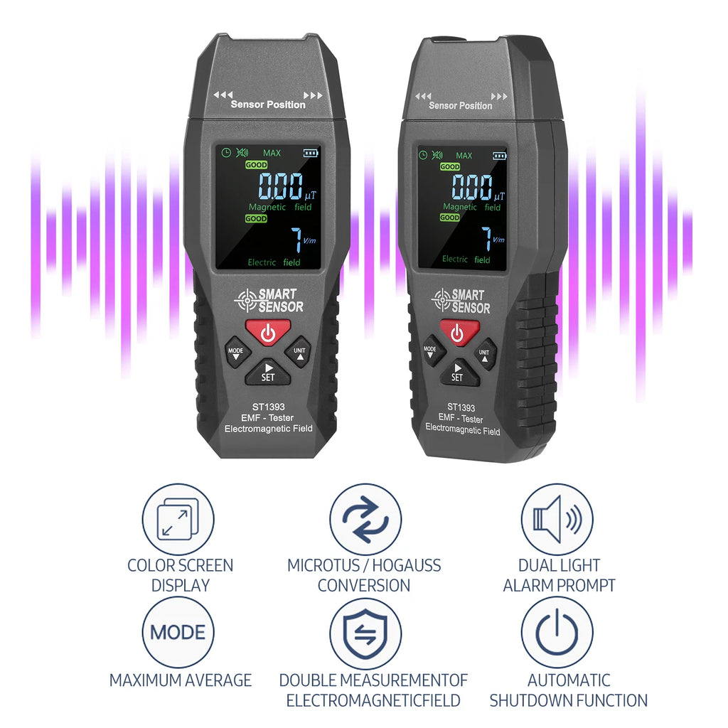 EMF Meter Handheld Digital LCD Electromagnetic Field Radiation Tester P461367