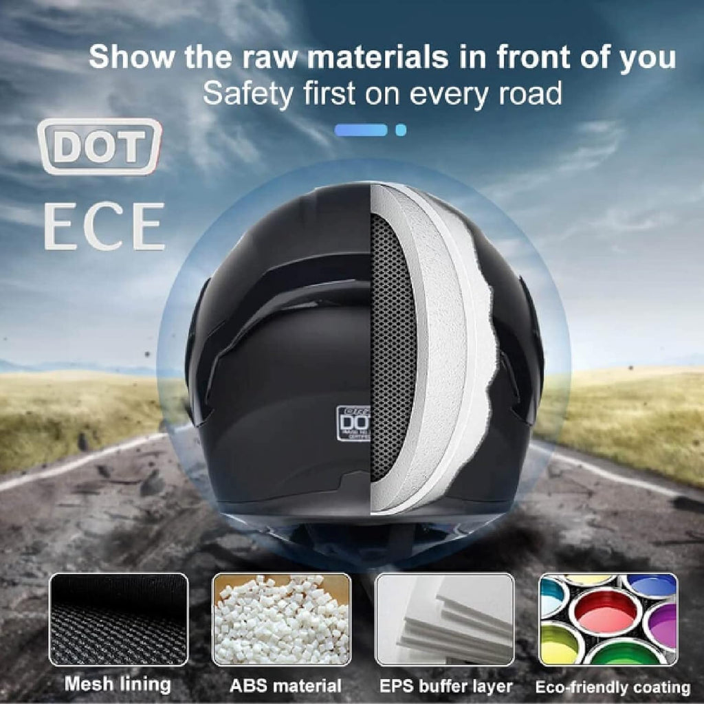 Full Face Flip Up Modular Dual Visor Motorcycle Helmet A303