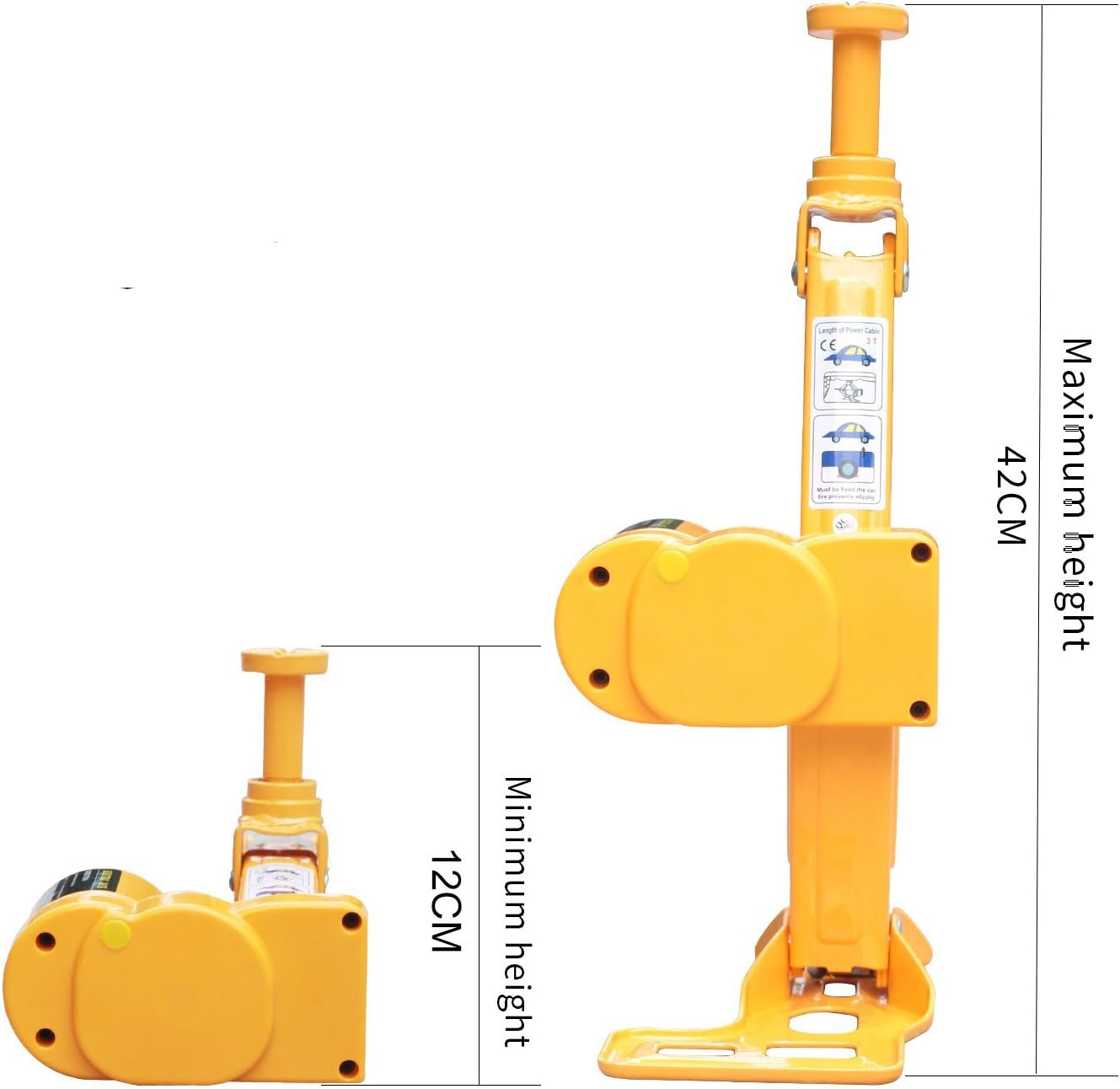 3 Ton 12V Electric Scissor Lift Jack Set with Double Saddles K703