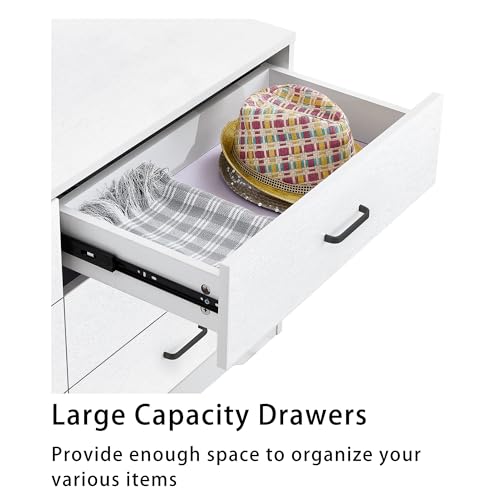 6 Drawer Wooden Dresser with Metal Handles P5063