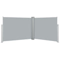 Retractable Side Awning Patio Screen Fence Outdoor Divider Fencing Steel Frame Polyester Windscreen Anthracite 55.1 x 393.7 Inches H5031