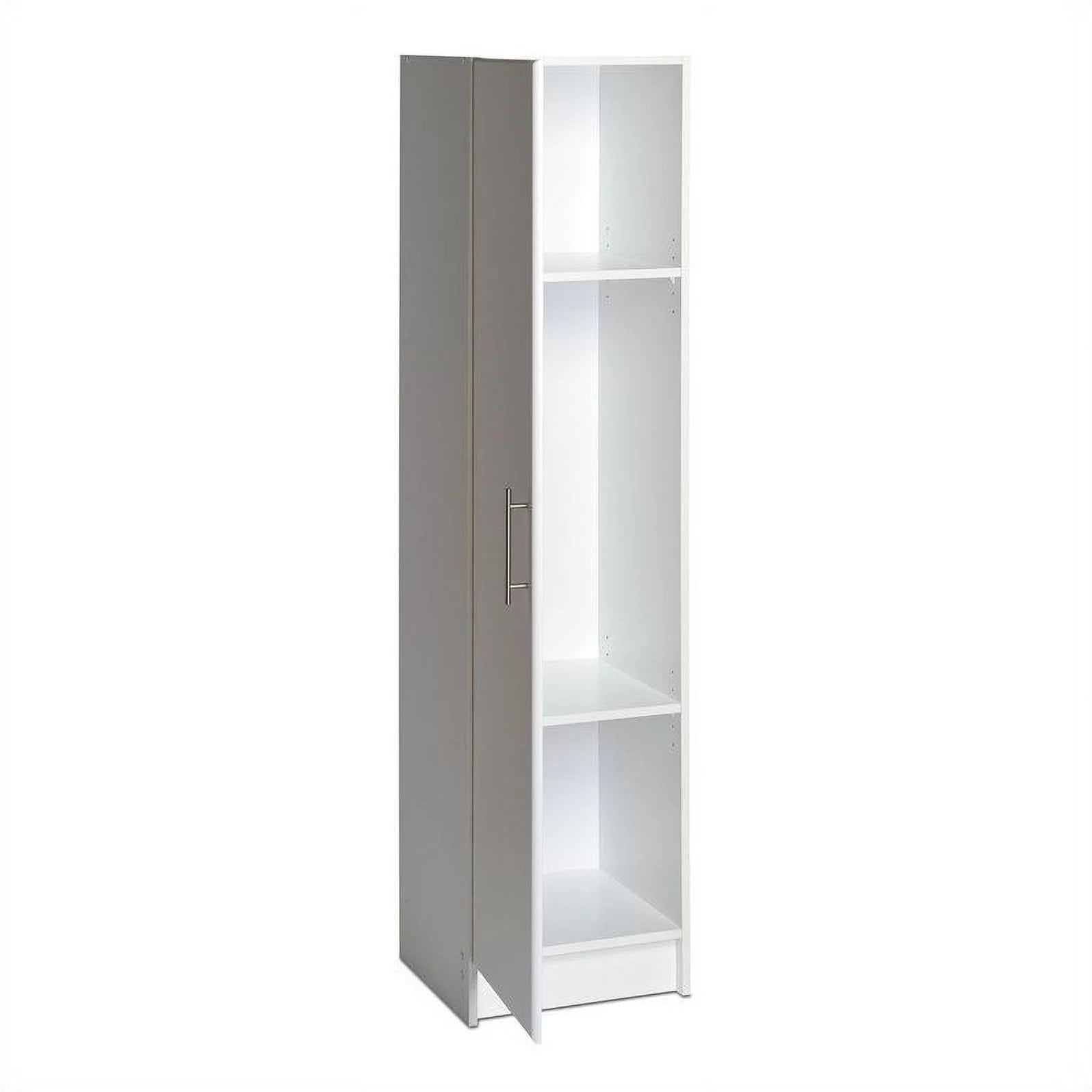 White 16" Wood Broom Cabinet Q277