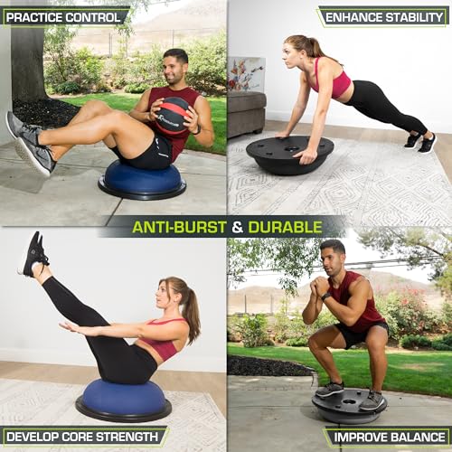 Half Ball Balance Trainer with Resistance Bands and Pump J96268