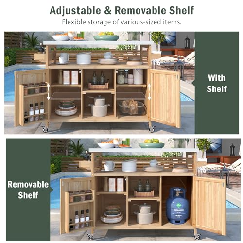 White Farmhouse Kitchen Island with Power Outlet, Drop Leaf, Spice Rack, Drawer, Rolling Cart on Wheels O444