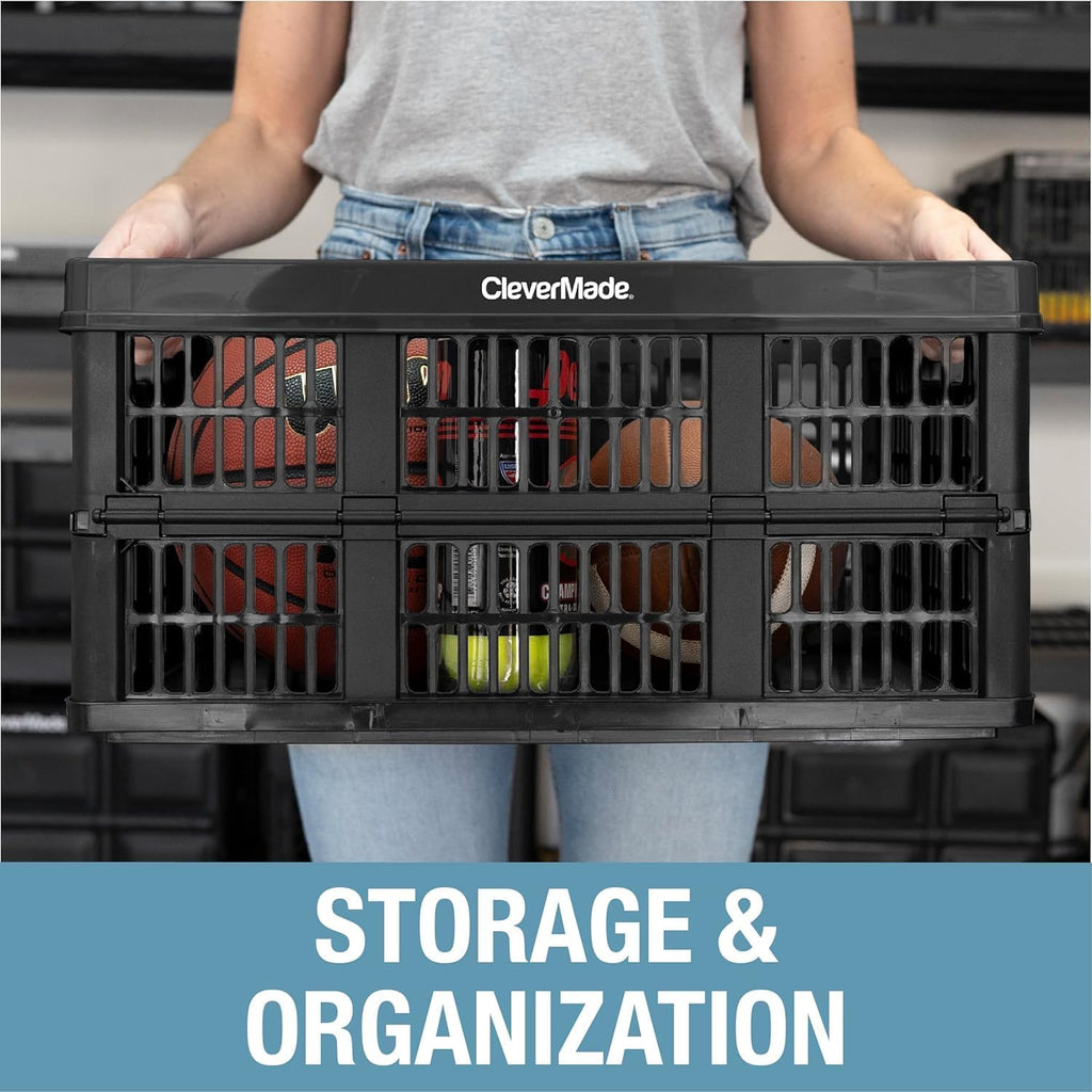 3PK 45L Collapsible Plastic Storage Bins T290544