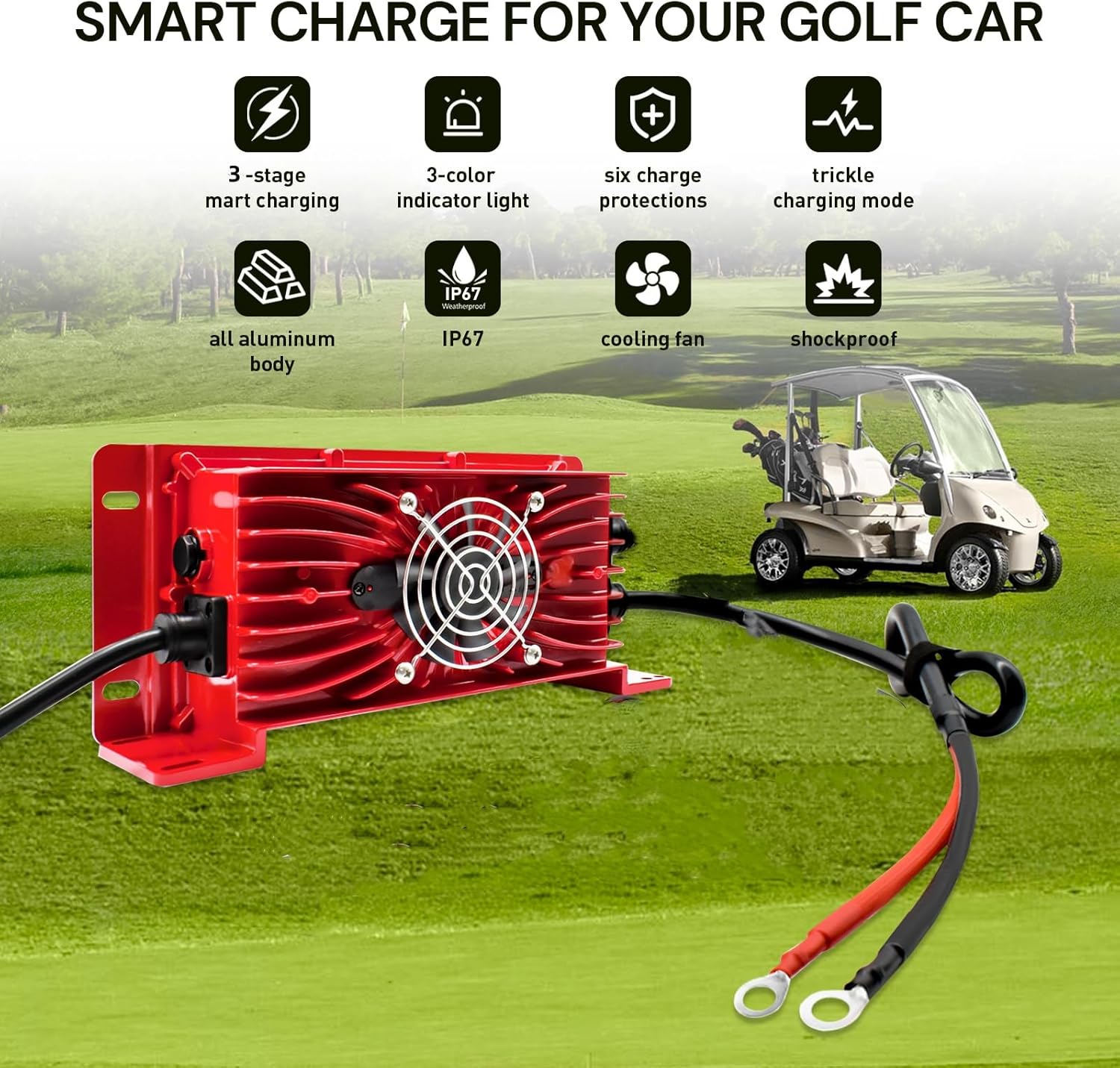 1200W 48V 15 Amp Lithium Golf Cart Battery Charger T325