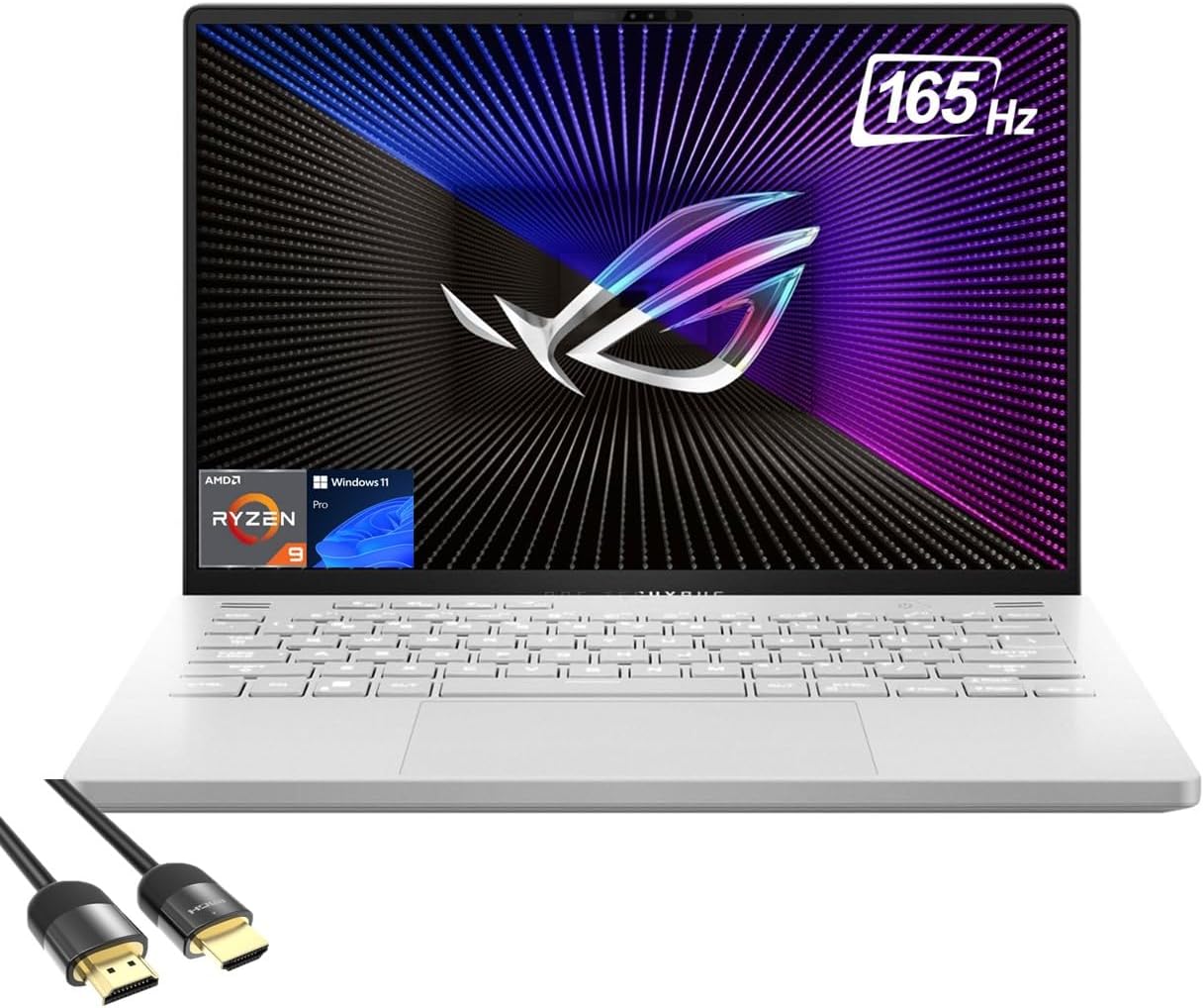 14" QHD 165Hz Gaming Laptop, AMD Ryzen 9 7940HS, GeForce RTX 4060, 32GB DDR5, 1TB NVMe 4.0, Win 11 Pro C56178