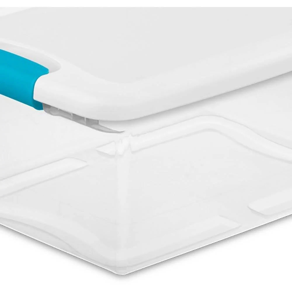 15-Qt. Clear Stackable Latching Storage Box Container (96 Pack) Z473