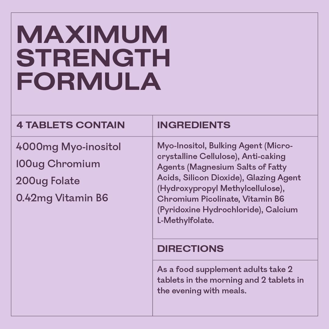 120 Vegan Tablets Myo Inositol Supplement Q234433