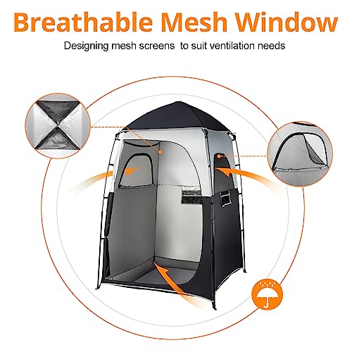 6.8FT Shower Tent with Mesh Floor & Carrying Bag T379686
