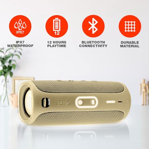 Portable Wireless Bluetooth Speaker, IPX7 Waterproof - Gray D597487