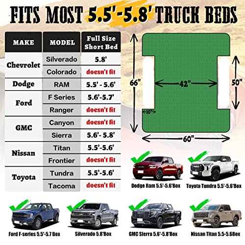 Inflatable Truck Bed Air Mattress with Pump & Carry Bag C786