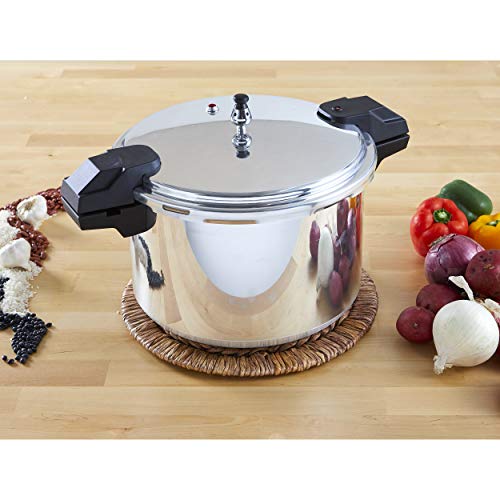 16-Quart Silver Aluminum Pressure Cooker O939446