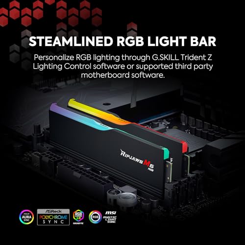 DDR5 RAM 64GB (2x32GB) 6400MT/s CL32-39-39-102 1.40V Desktop Computer Memory UDIMM Matte Black C446198