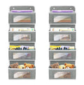 2 Pack 4-Shelf Over Door Hanging Organizer, Grey PVC K4876