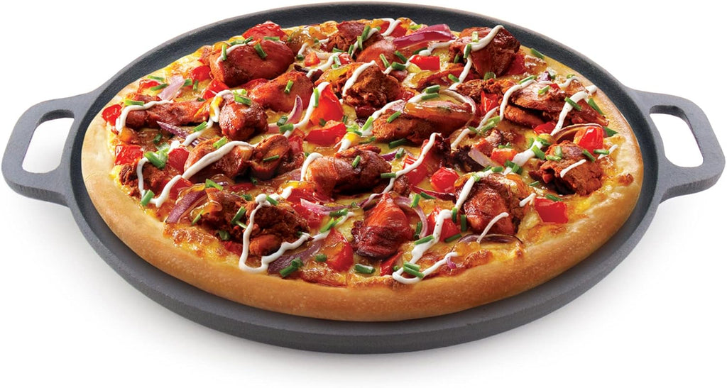 14" Pre-Seasoned Black Cast-Iron Griddle Pizza Pan B160