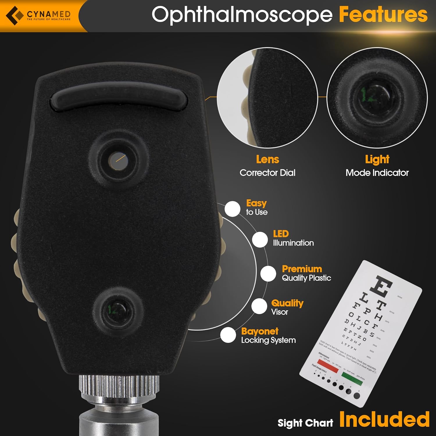 2-in-1 Ear Scope Set with Sight Chart and Carry Case X6653