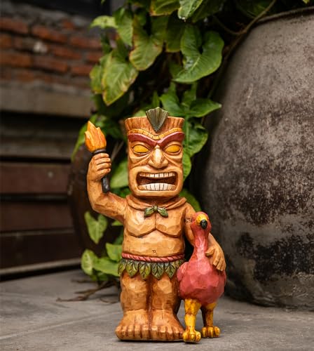 Solar Powered Tiki Figurine with Light D720