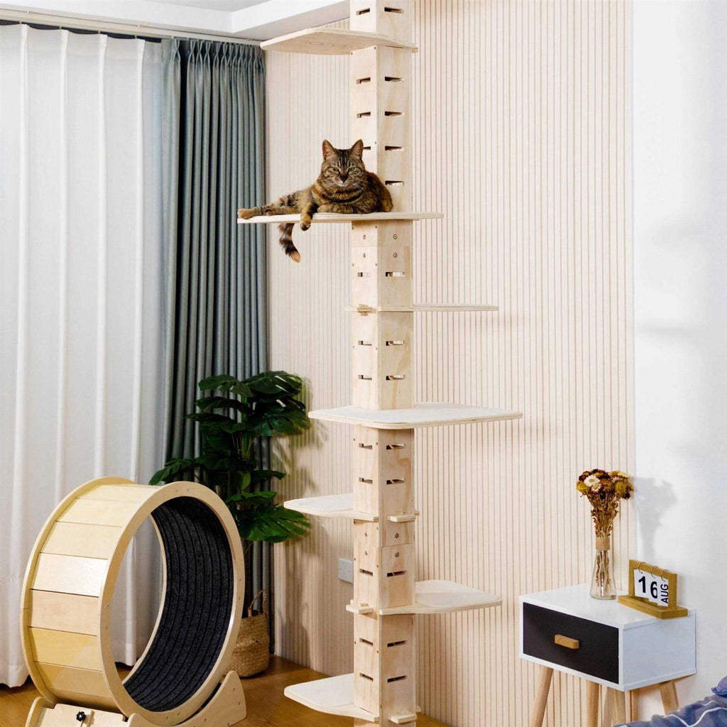 114 in. H Floor-to-Ceiling Cat Tree J673