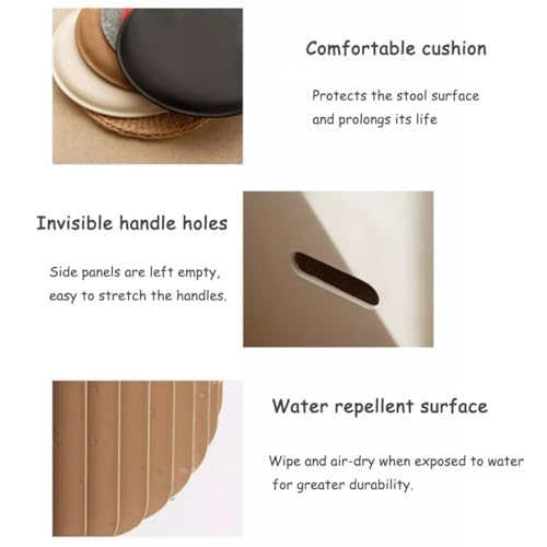 Accordion Folding Kraft Paper Stool with Cushion F999