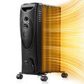 Black Electric Oil Filled Radiator Space Heater Q733