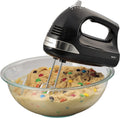 6-Speed Electric Hand Mixer with Storage Case, Beaters, Whisk and Bowl Rest, Black G710579
