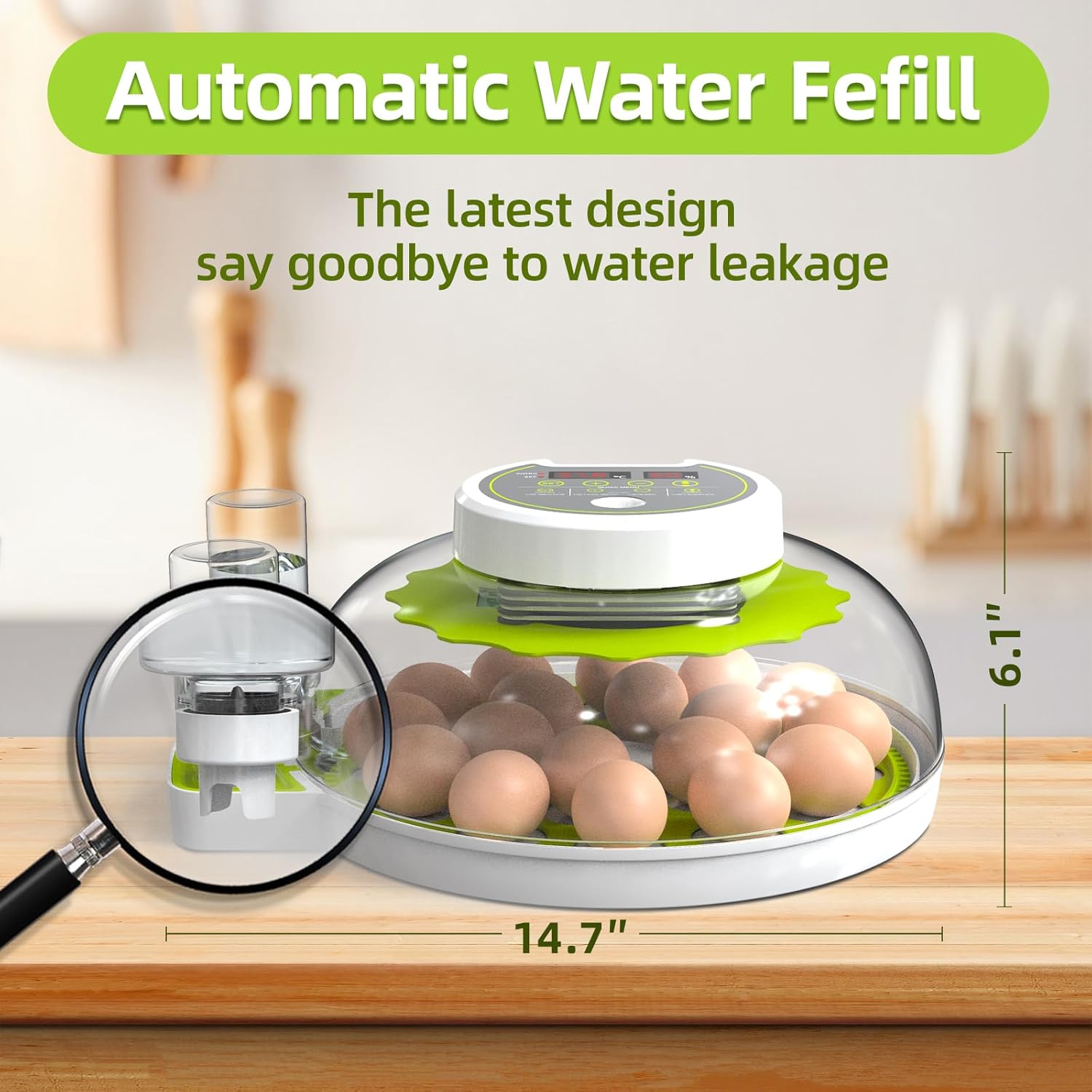 18 Egg Incubator with Automatic Egg Turning and Humidity Control U4682