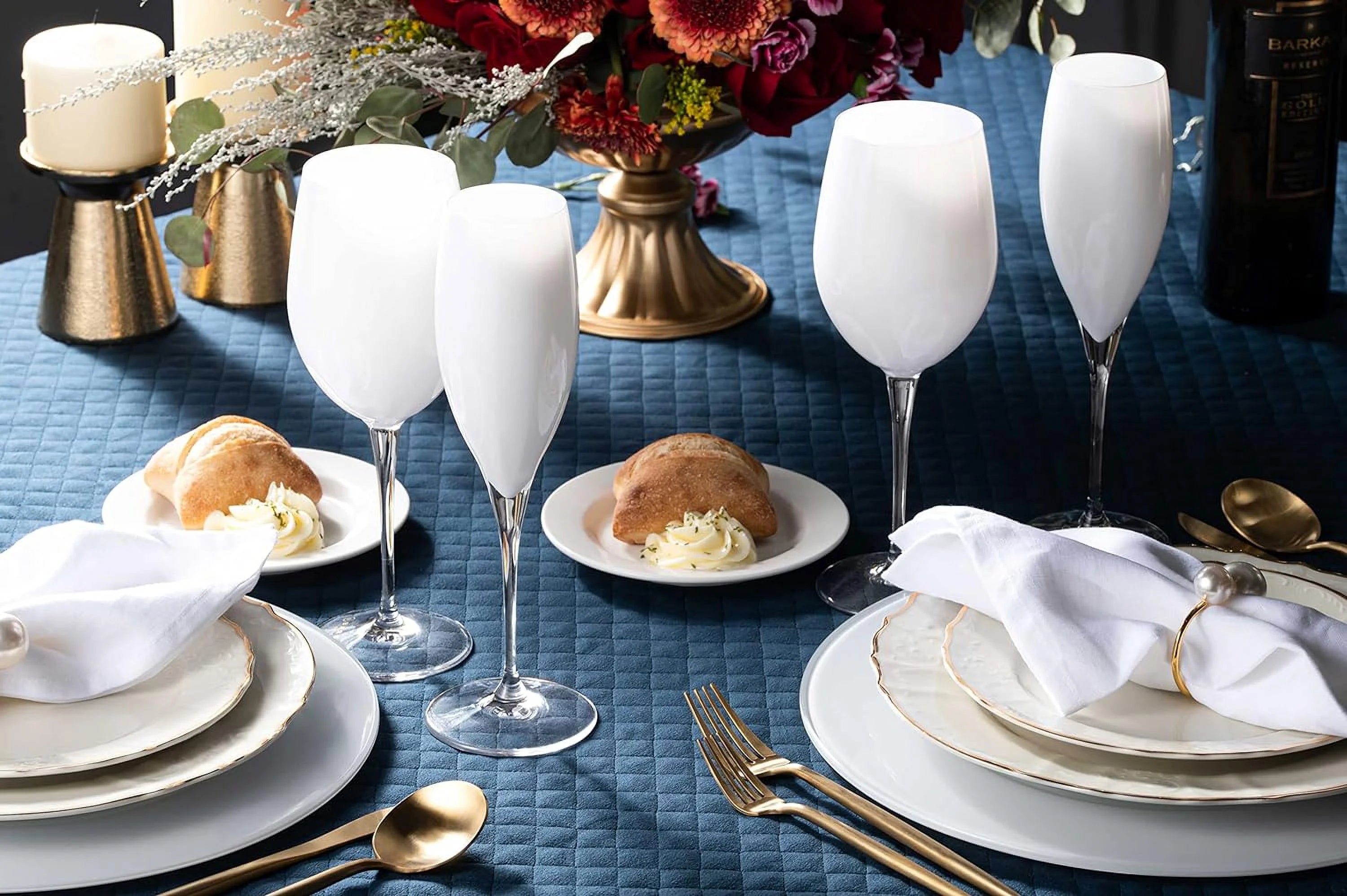 Set Of 6 Crystal Champagne Flutes N8261