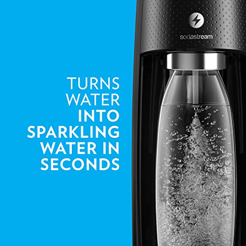 Black Sparkling Water Maker Bundle with CO2 and BPA Free Bottles E684