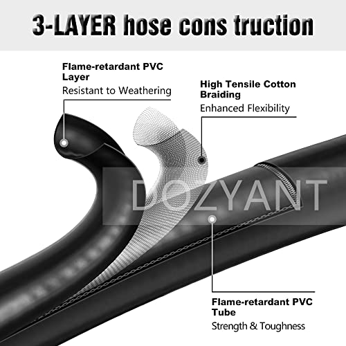 6 Feet Propane Regulator Hose with Tank Gauge, 3/8" Female Flare Nut X867824