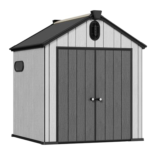 6x6 FT Outdoor Resin Storage Shed with Floor M85847