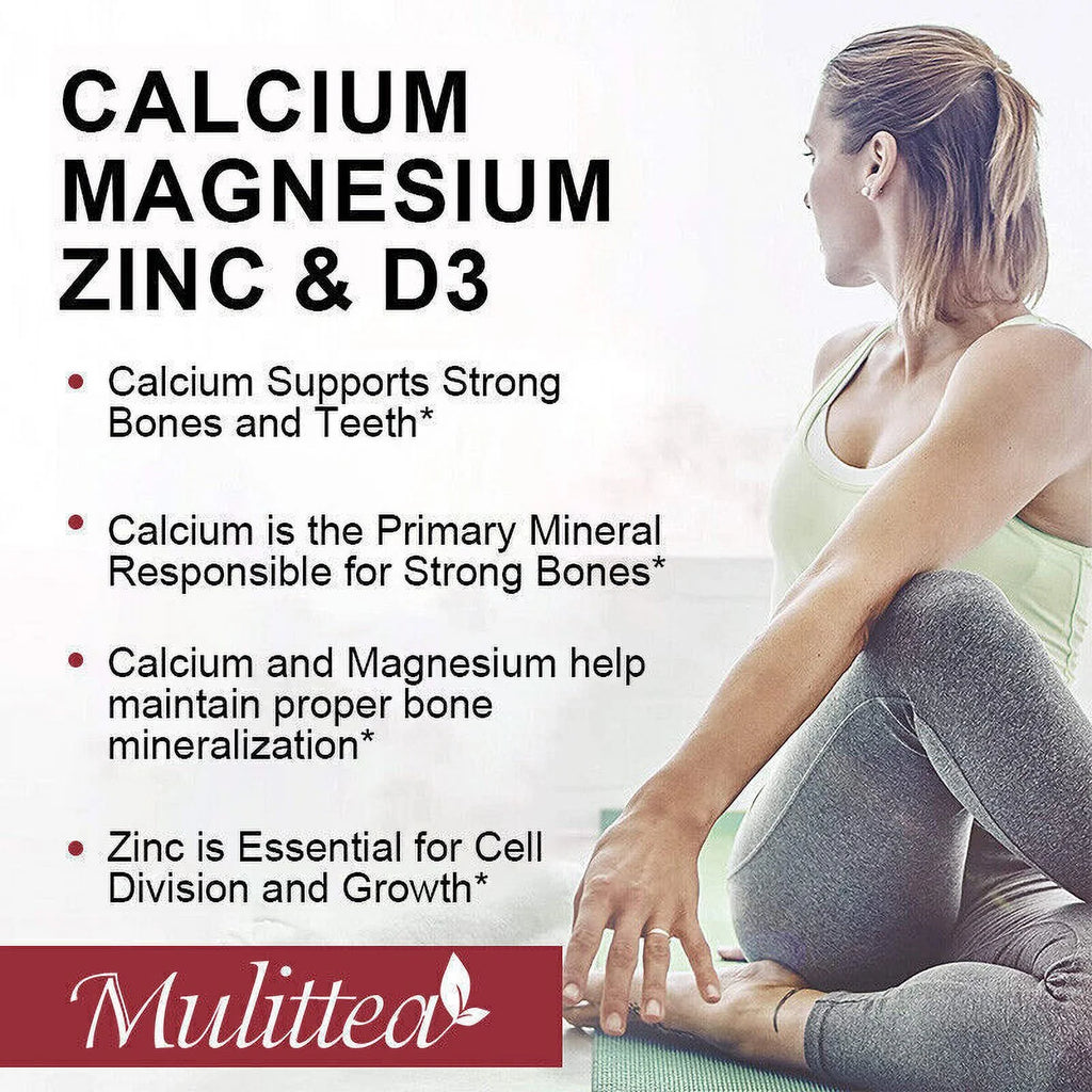 60 Vegetarian Tablets Zinc Calcium Magnesium Vitamin D Supplement N4160