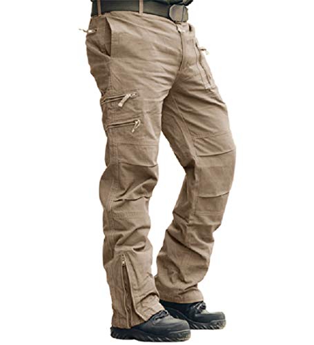 Men's Cotton Multi-Pockets Work Cargo Pants I780