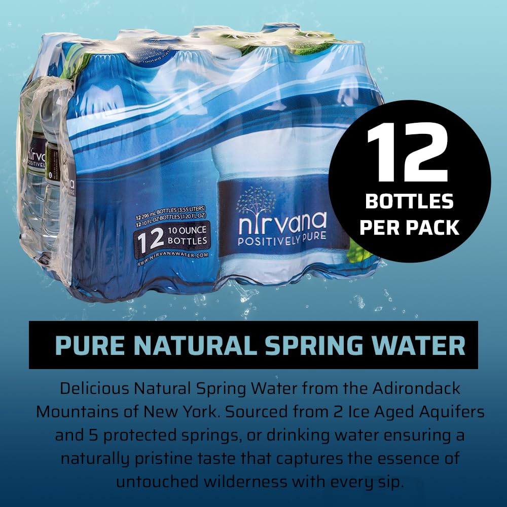 Natural Spring Water - 10 fl oz - 12 Bottles N449