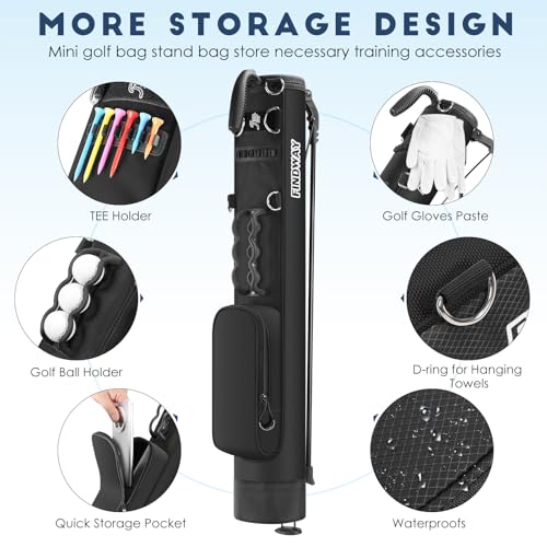 Small Lightweight Golf Stand Bag with Ball Holder and Pockets D571