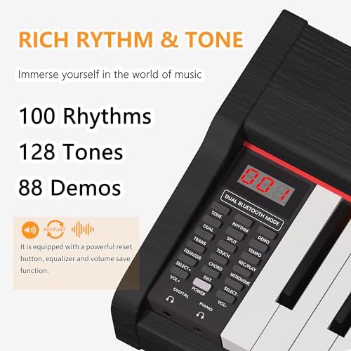 Black 88 Key Fully Weighted Hammer Action Digital Piano B483389