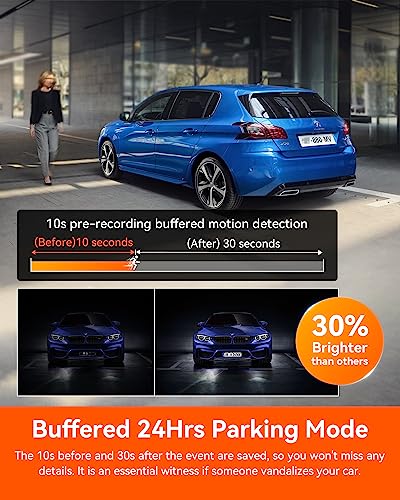 4K 3 Channel Dash Cam with Night Vision E807