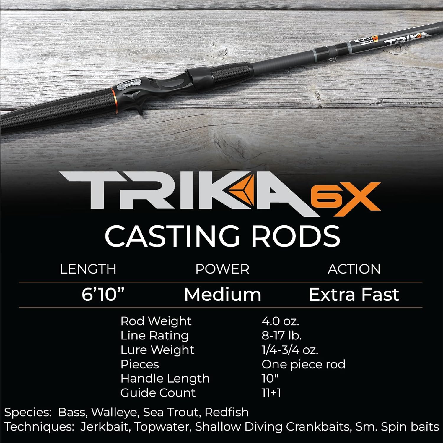6X Carbon Weave Fishing Rod C4268