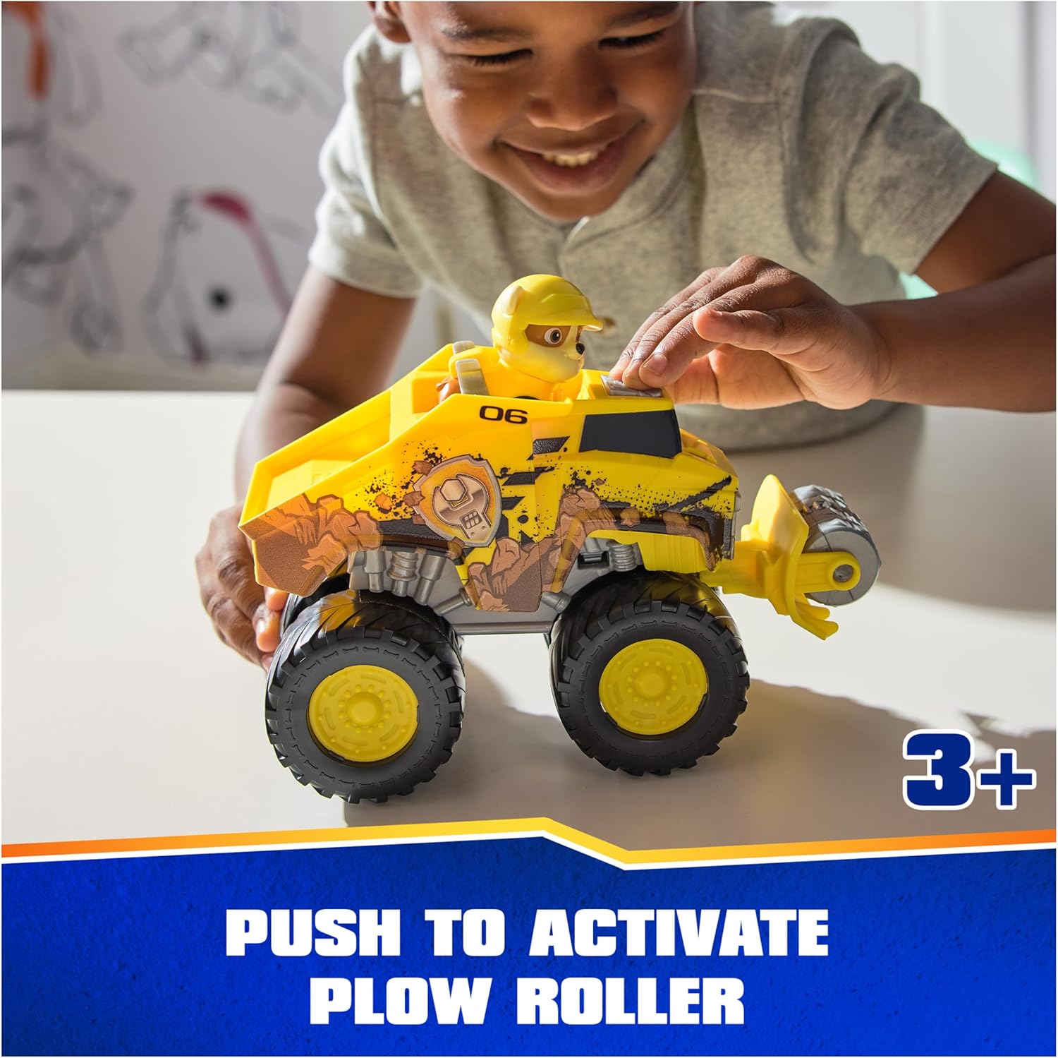 Paw Patrol Rubble’s Bulldozer Toy Truck with Vehicle Transformation and Collectible Action Figure J34095