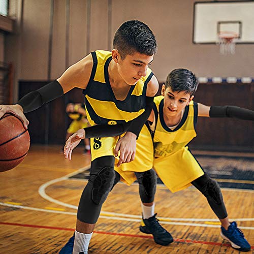 Kids Sports Honeycomb Compression Knee Pad Elbow Pads Protective Gear I103751