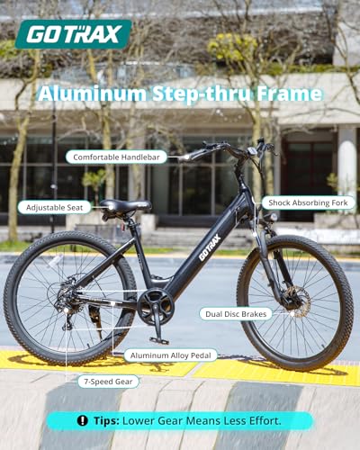 26" Electric Bike, Peak 500W, 7-Speed U159