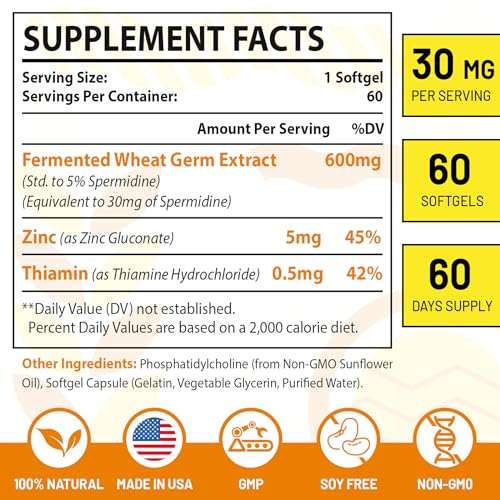 120 Softgels Spermidine Supplement E783