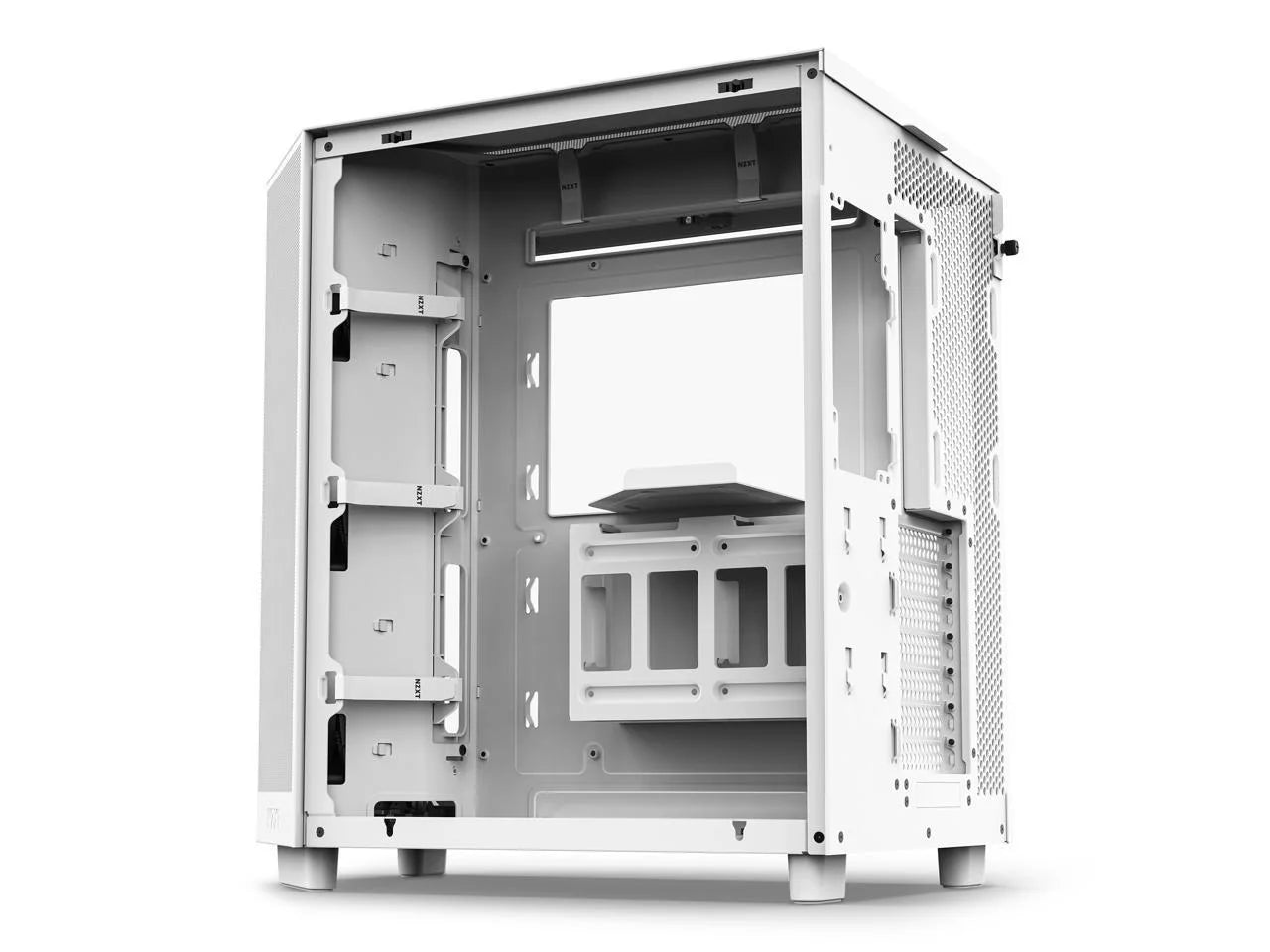 White Compact Dual-Chamber Mid-Tower Airflow Case S854776