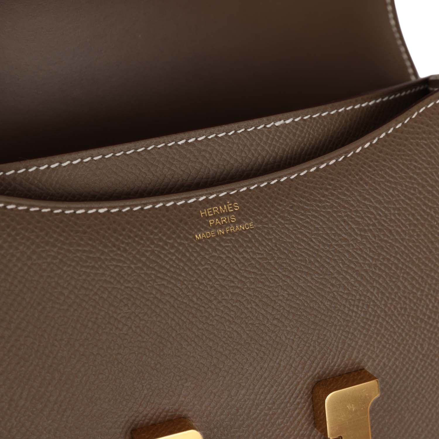 Etoupe Epsom Leather Shoulder Bag K747