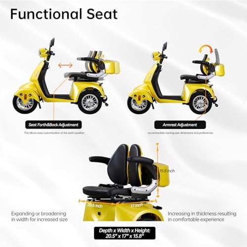800W Motor 60V20Ah Battery 500lbs Weight Capacity Electric Wheelchair G9699