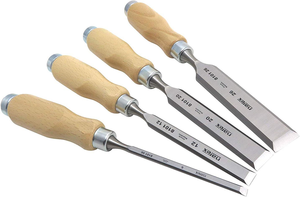 4 pc set 6mm 12mm 20mm 26mm Woodworking Chisels I8873