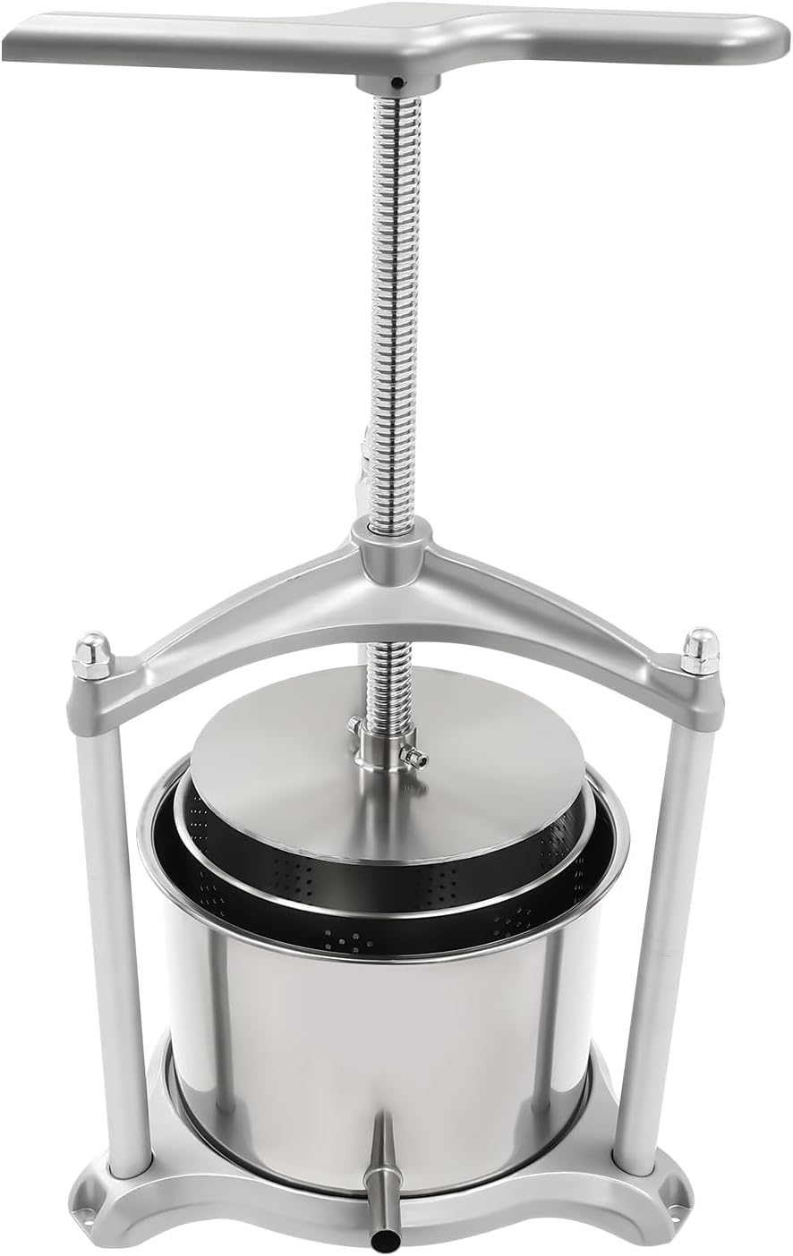 Stainless Steel Fruit Press with Dual Barrels and Filter Bag Z199