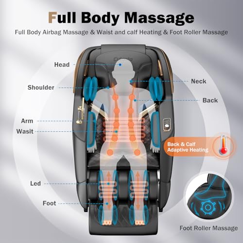 Massage Chair with Zero Gravity SL-Track Shiatsu V730660