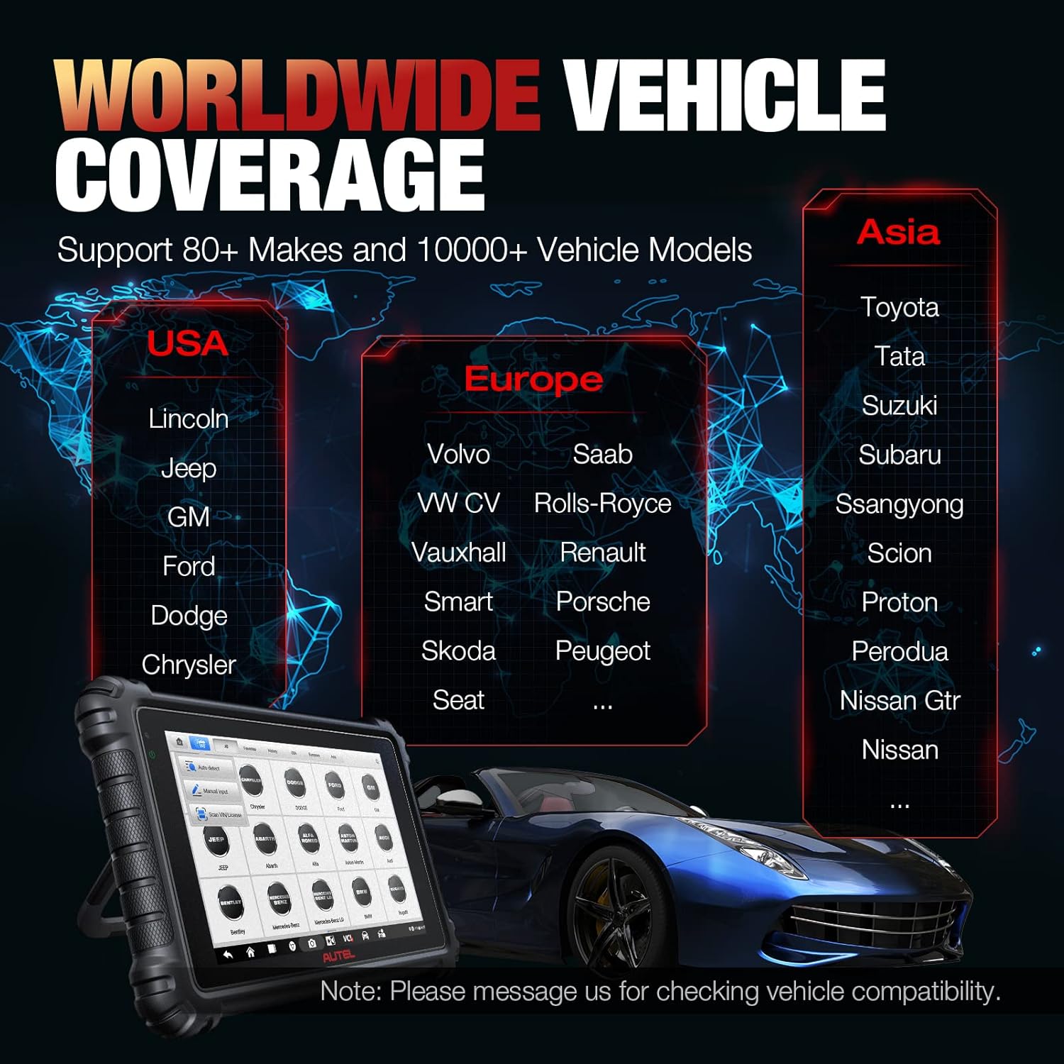 Autel Diagnostic Tool with 33+ Services, ECU Coding, Full Systems Diagnostic, Bidirectional Control R56203