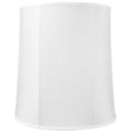 14"x16"x17" Tall Drum Lampshade with White Shantung Fabric K43188